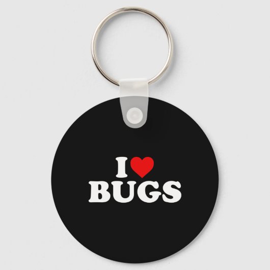 I Love Bugs -ハート キーホルダー (正面)