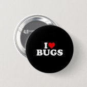 I Love Bugs -ハート 缶バッジ (正面&裏面)