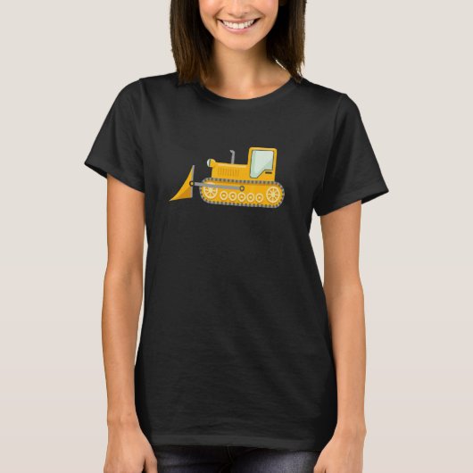 I Love bulldozer Truck For Men Boys Kids Tシャツ (正面)