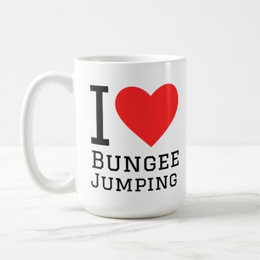 I love bungee jumping コーヒーマグカップ (左)