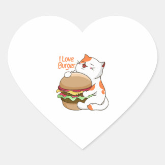 I Love Burger ハートシール