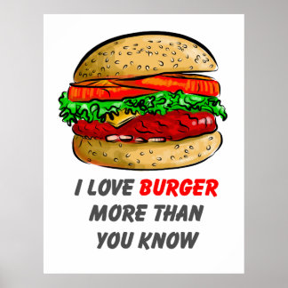 I Love Burger Poster ポスター