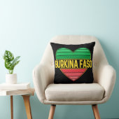 I Love Burkina Fasoハート・ブルキナベ クッション (椅子)