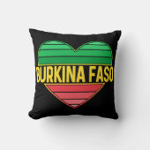 I Love Burkina Fasoハート・ブルキナベ クッション (正面)