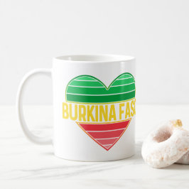 I Love Burkina Fasoハート・ブルキナベ コーヒーマグカップ