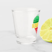 I Love Burkina Fasoハート・ブルキナベ ショットグラス (左)