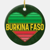 I Love Burkina Fasoハート・ブルキナベ セラミックオーナメント (裏面)