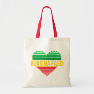 I Love Burkina Fasoハート・ブルキナベ トートバッグ