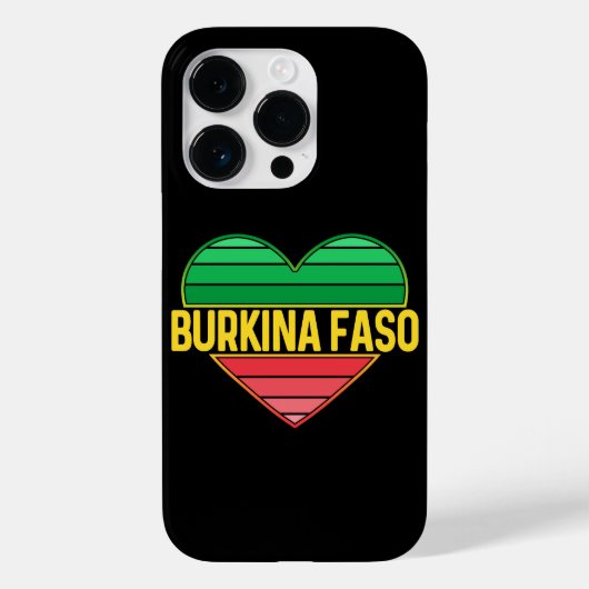 I Love Burkina Fasoハート・ブルキナベ Case-Mate iPhoneケース (裏面)