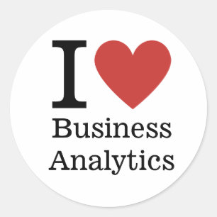 I Love ❤️ Business Analyticsのステッカー ラウンドシール