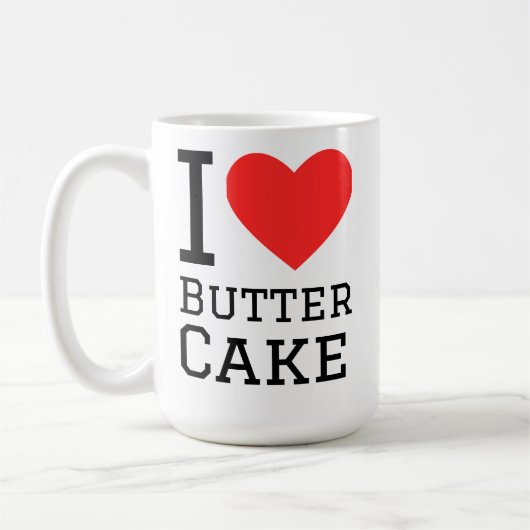 I love butter cake  コーヒーマグカップ (左)