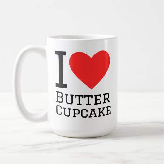 I love butter cupcake  コーヒーマグカップ (左)