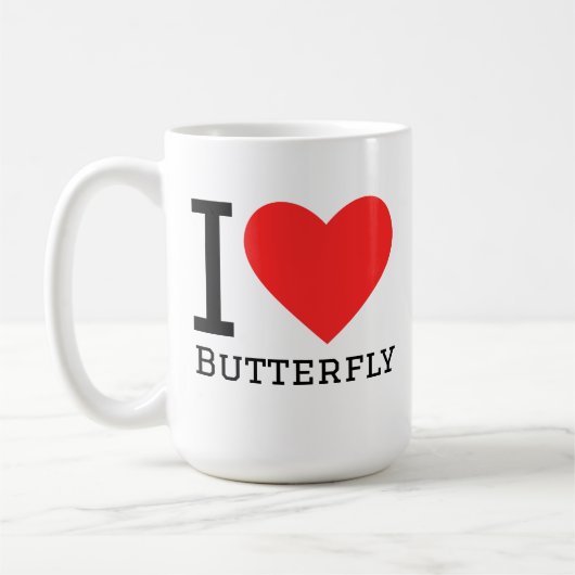 I love butterfly コーヒーマグカップ (左)