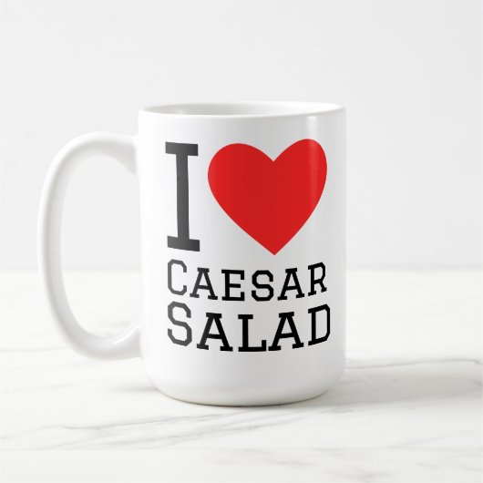 I love caesar salad コーヒーマグカップ (左)
