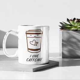 "I Love Caffeine" Coffee Cup コーヒーマグカップ