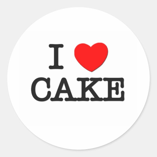 I Love CAKE ( food ) ラウンドシール (正面)