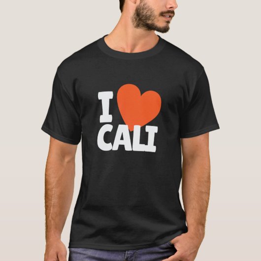 I Love Cali Heart Cali Tシャツ (正面)