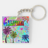 I LOVE California鮮やかなロマンスキーチェーン キーホルダー (裏面)