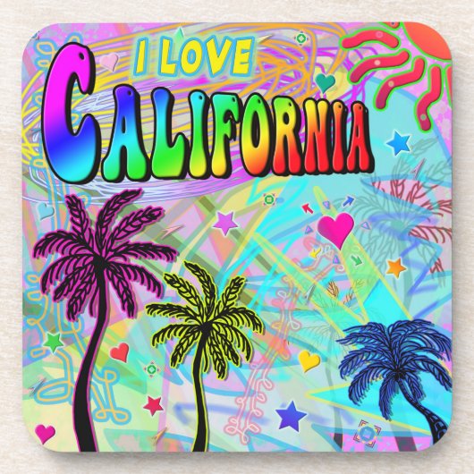 I LOVE California鮮やかなロマンスコースター コースター (正面)