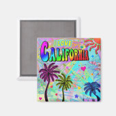 I LOVE CALIFORNIA鮮やかなロマンスマグネット マグネット (正面/裏面)