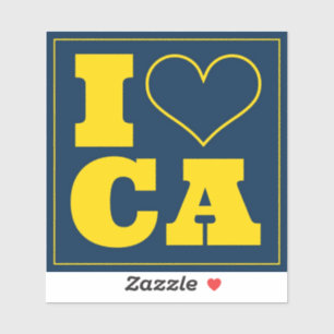 I Love California (ブルー) シール