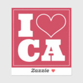 I Love California （赤） シール (シート)