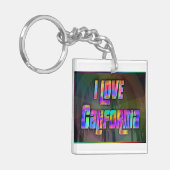 I LOVE California Bright Future Keychain キーホルダー (正面左)