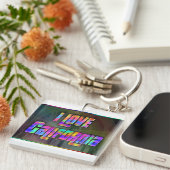 I LOVE California Bright Future Keychain キーホルダー (正面右)