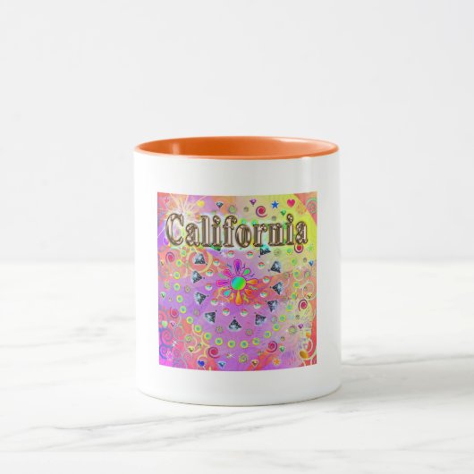 I LOVE California Lucky Golden Mug マグカップ (中央)