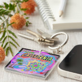 I LOVE California True Progress Keychain キーホルダー (正面右)