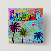 I LOVE California Vivid Romance ボタン 缶バッジ (正面)