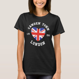 I Love CAMDEN TOWNロンドンハート旗バッジ Tシャツ