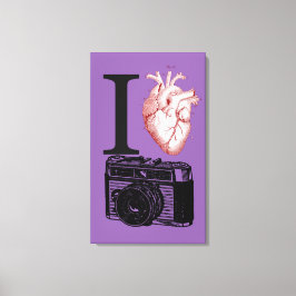 I Love Camera Photography Canvas Print キャンバスプリント