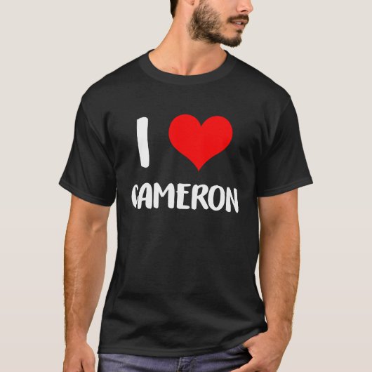 I love CAMERON valentine sorry ladies guys heart b Tシャツ (正面)