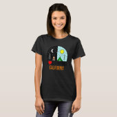 I Love Camping California America Outdoors Nature  Tシャツ (正面フル)