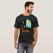 I Love Camping California America Outdoors Nature  Tシャツ (正面フル)