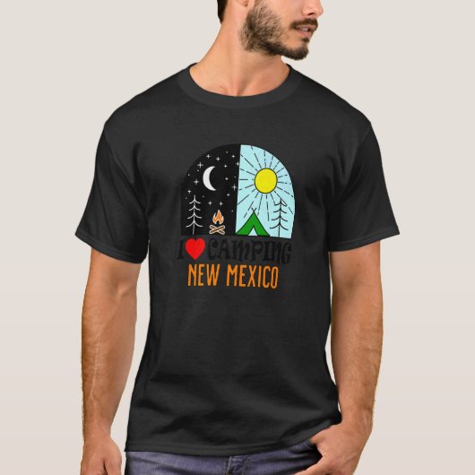 I Love Camping New Mexico America Outdoors Nature  Tシャツ (正面)