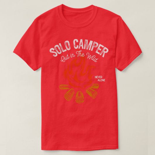 I Love Camping Solo Campers Campfire  Tシャツ (デザイン正面)