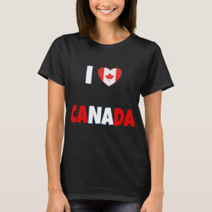 I LOVE CANADA :カナダ誇りを持った人 Tシャツ