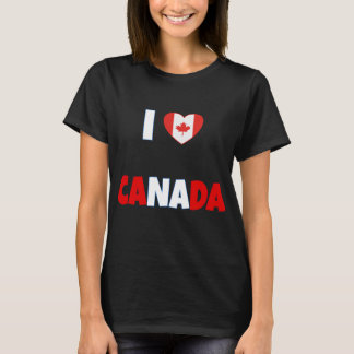 I LOVE CANADA ：カナダ誇りを持った人 Tシャツ