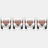 I Love Canada – カナ誇りを持ったダムースとメープルリーフ ウイスキーグラス (左)