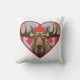 I Love Canada – カナ誇りを持ったダムースとメープルリーフ クッション