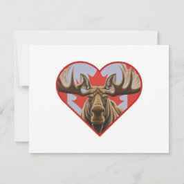 I Love Canada – カナ誇りを持ったダムースとメープルリーフ ノートカード