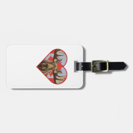 I Love Canada – カナ誇りを持ったダムースとメープルリーフ ラゲッジタグ