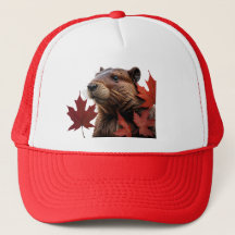 I Love Canada - Canadian Beaver with Leaf