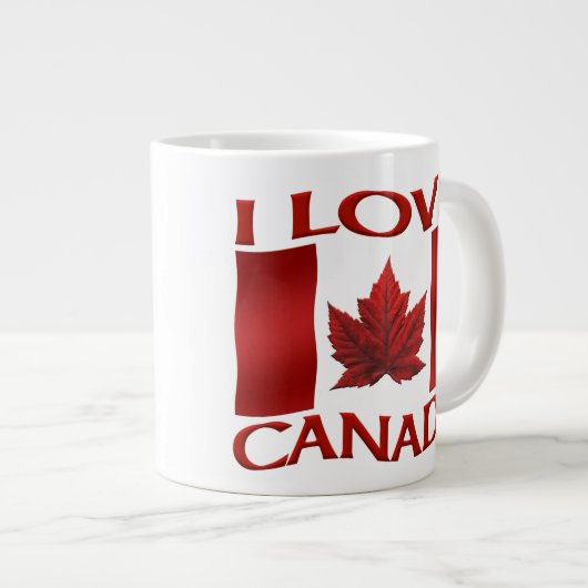 I Love Canada Coffee Cup / Mag Canada Souvenir Cup ジャンボコーヒーマグカップ (正面右)