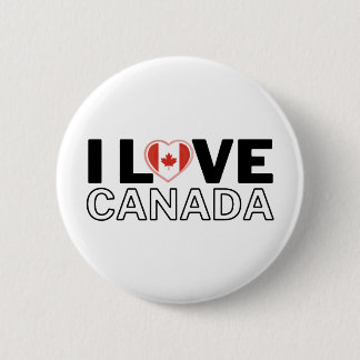 I LOVE CANADA - For real Canadians! 缶バッジ