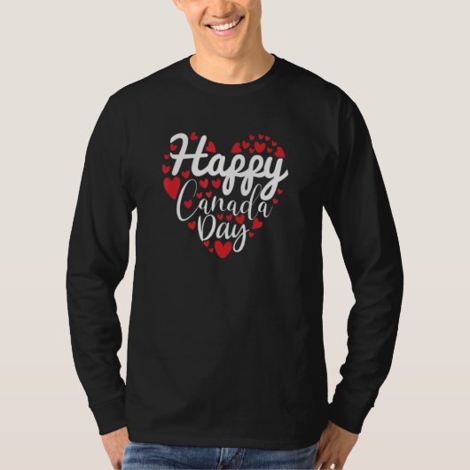 I Love Canada Happy Canada Day 1 Tシャツ (正面)