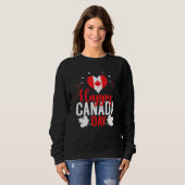 I Love Canada Happy Canada Day 5 スウェットシャツ (正面フル)