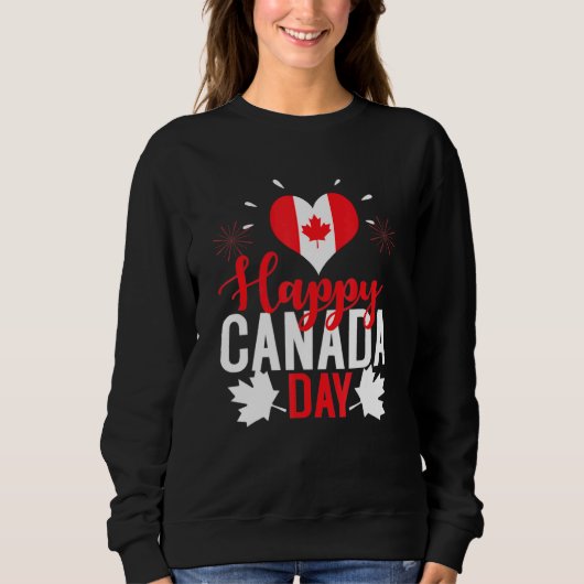 I Love Canada Happy Canada Day 5 スウェットシャツ (正面)